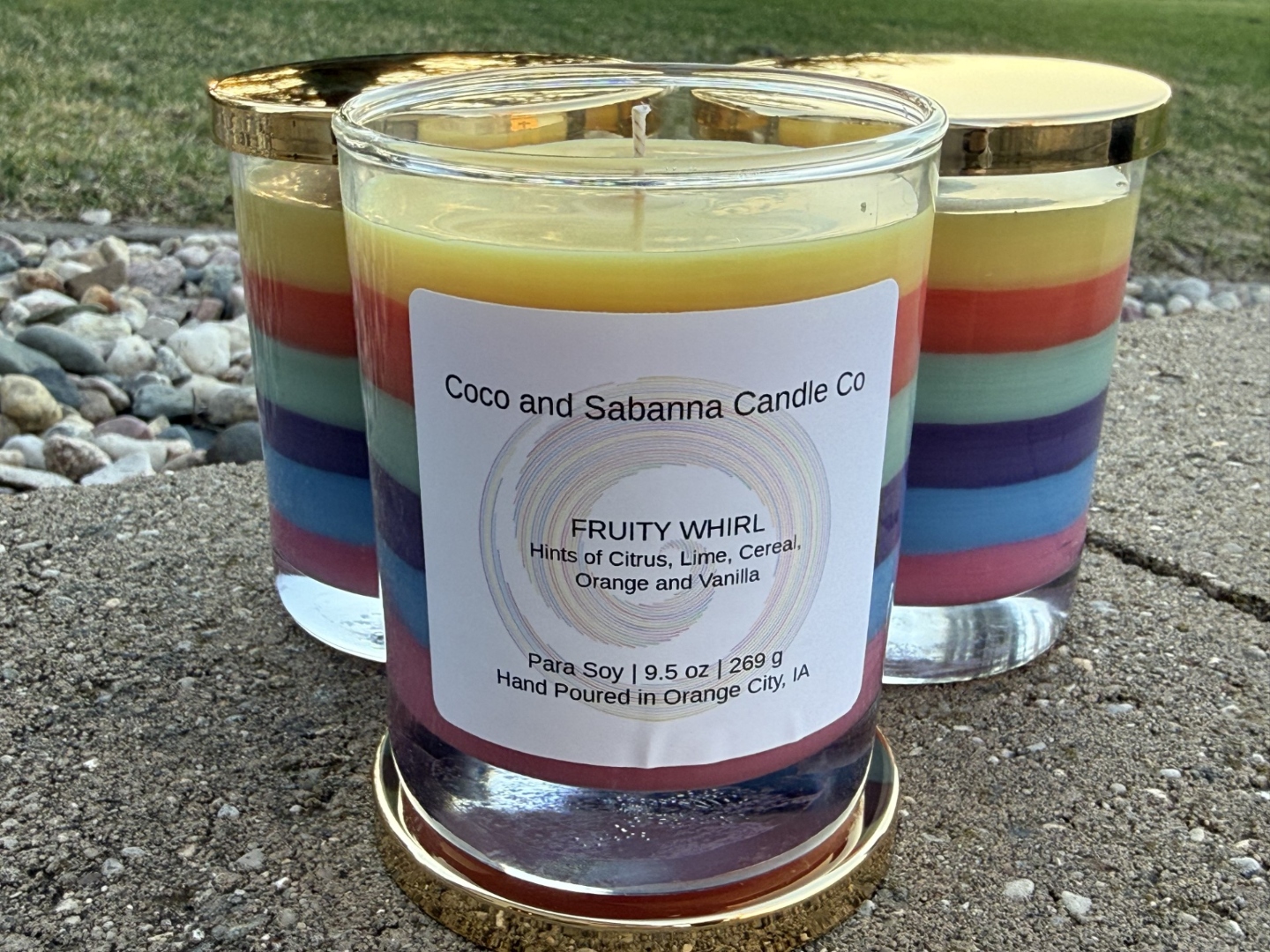 Fruity Whirl — Citrus · Lime · Orange · Vanilla candle